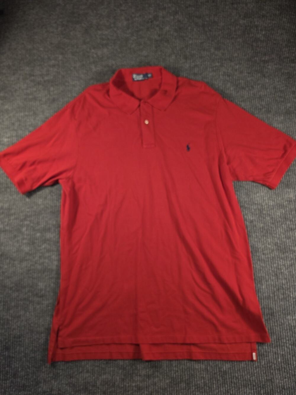 Polo Ralph Lauren Men's 2XLT Tall Big Pony Red Short Sleeve Pique Polo